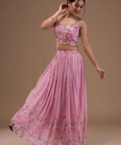 Printed Georgette Readymade Lehenga