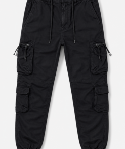 Men's Black Tactical Cargo Joggers – Premium Streetwear Pants